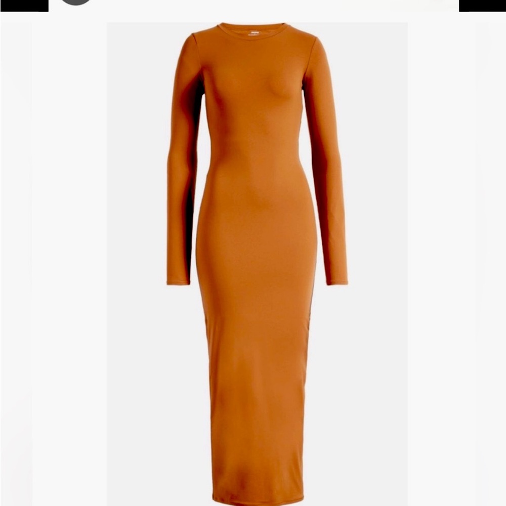 SKIMS Fits Everybody Long Sleeve Dress  NWT